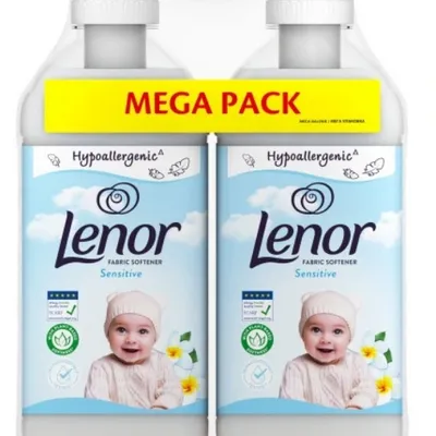 Lenor płyn do płukania tkanin sensitive 2 x 1230 ml