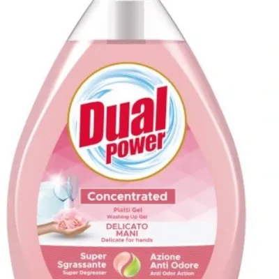 Dual power skoncentrowany płyn do mycia naczyń delicato 1 l
