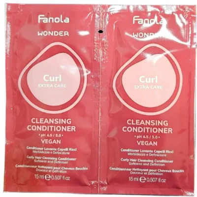 Fanola wonder curl cleansing conditioner 2x15 ml