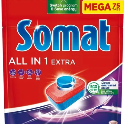 Somat all in 1 extra kapsułki do zmywarki 75 szt