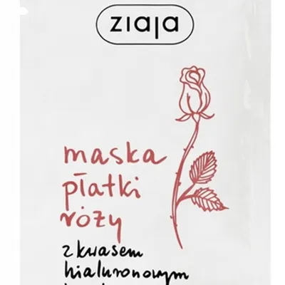 Ziaja maska płatki róży z kwasem hialuronowym 7 ml