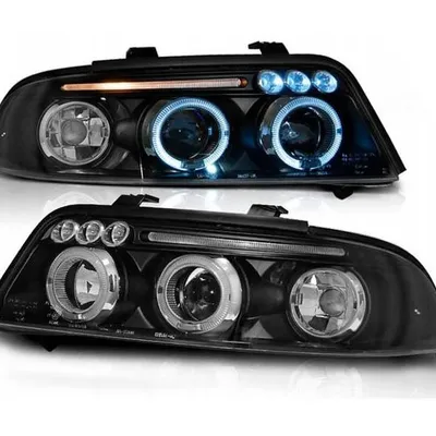 Reflektory Audi A4 99-00 Soczewki Ringi Black