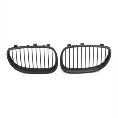 Grill sportowy pojedyncze żeberka Matt Black  BMW 5 (E60) Sedan (E61) Touring 2003-2010