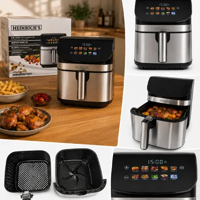Frytkownica beztłuszczowa air fryer 8l duży dotykowy panel sterowania wyciągany kosz 2200 w