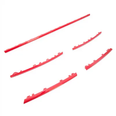 Listwy przedniego zderzaka Red VW TRANSPORTER MULTIVAN T6 2015-2020