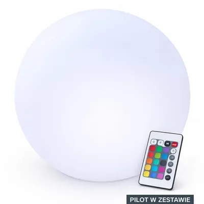 Kula LED RGB fi 80cm z pilotem zewnętrzna/ wewnętrzna