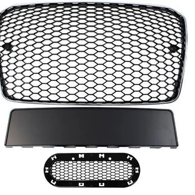 Grill audi a5 8t rs-style chrome-black (13-16) pdc