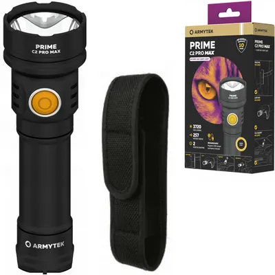 Latarka akumulatorowa 5000mah taktyczna prime c2 pro max warm mocna 3720lm