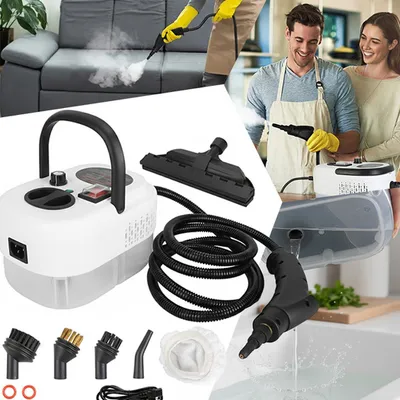 Myjka parowa 1500 w biała parownica czyścik urządzenie czyszczące zasilane do mycia czyszczenia kuchni łazienki różnych powierzchni