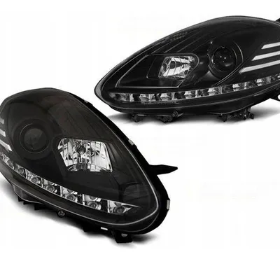 Lampy fiat punto evo 09-12 black led drl