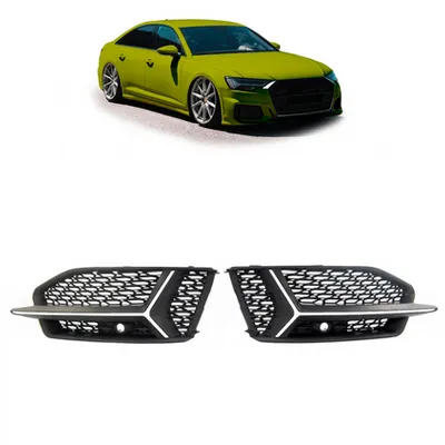 Ramki do halogenów Silver AUDI A6 C8 przed liftem 2019-2021