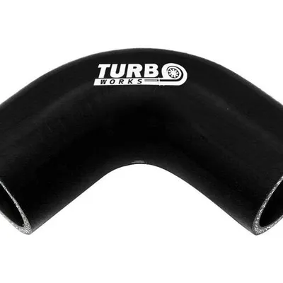Kolanko 90st TurboWorks Black 80mm