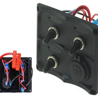 Panel przełączników 12V SPST/ON-OFFx3, 1xGZ, 2B 15A IP68