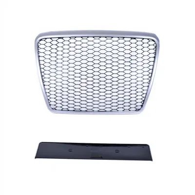 Grill sportowy Silver & Gloss Black AUDI A6 C6 Facelift 2008-2011