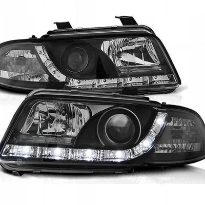 Lampy przednie reflektory Audi A4 B5 BLACK DAYLIGH