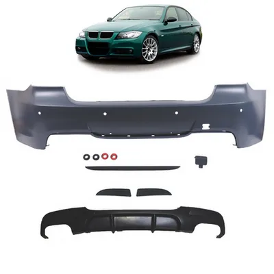 Tylny zderzak sport PDC zestaw z dyfuzorem BMW 3 E90 2005-2011