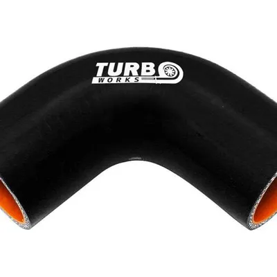 Kolanko 90st TurboWorks Pro Black 76mm