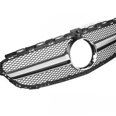 Grill Mercedes C-Klasa W205 / S205 / C205 / A205 2014–2018 Black Silver z miejscem na kamerę