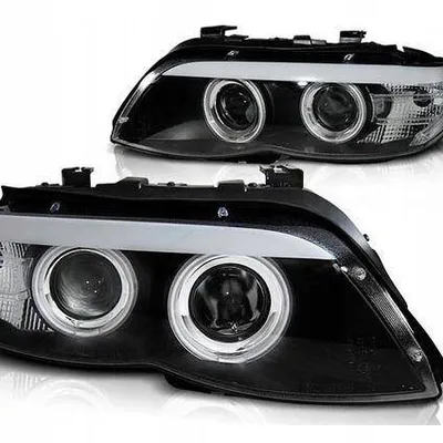 Lampy przednie BMW X5 E53 Ringi CCFL Black D2S XEN