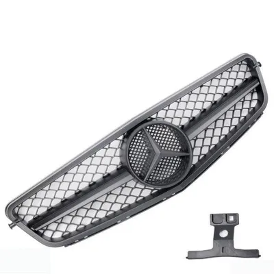 Grill mercedes w204 s204 look amg c63 matt black