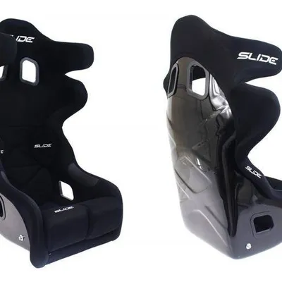 Fotel sportowy SLIDE RS7 FIA Zamsz Czarny