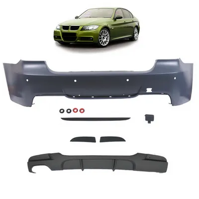 Tylny zderzak sport PDC zestaw z dyfuzorem BMW 3 E90 2005-2011