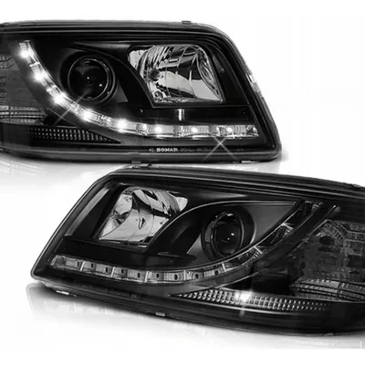 Lampy Reflektory Nowe Vw T5 03-09 Black Led Drl