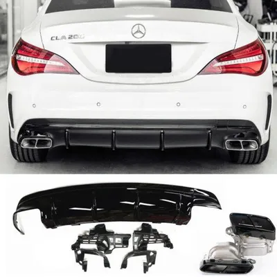 Dyfuzor mercedes cla c117 look a45 amg koncówki b