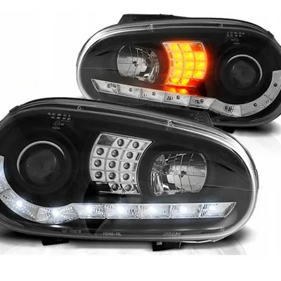 Lampy Reflektory Vw Golf 4 Iv Daylight Black Led
