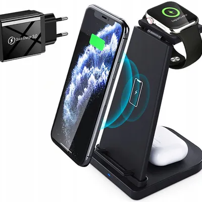 Ładowarka bezprzewodowa 15W - iPHONE AIRPODS WATCH