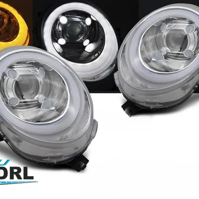 Lampy Reflektory TUBE LIGHT Chrome LED DRL do MINI Cooper F55 / F56 / F57 2014–2017