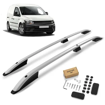 Relingi dachowe Volkswagen Caddy III 2K L1 | SWB 2010-2015 Srebrny SHORT