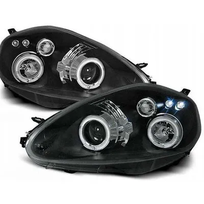 Lampy przednie reflektory Fiat Grande Punto BLACK