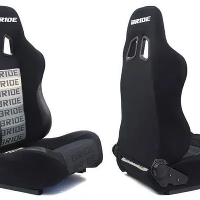Fotel sportowy RAPID Welur Bride Black Grey