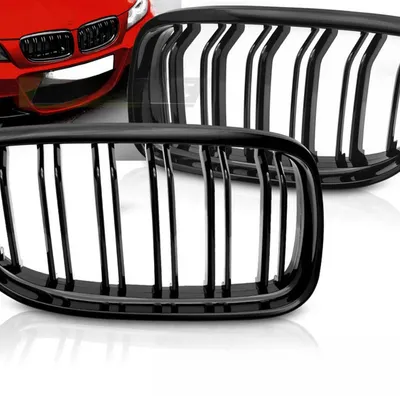 Grill BMW E90 / E91 LCI 2009–2011 Sport Glossy Black Double Bar