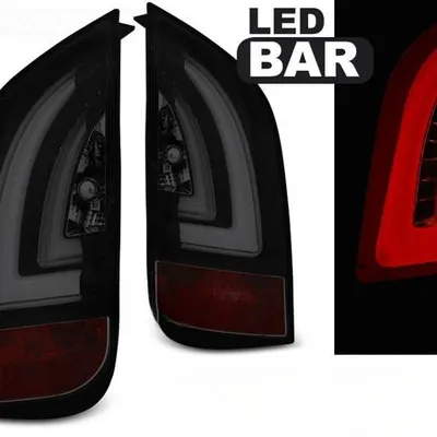 Lampy tylne diodowe VW Caddy UP! / Skoda Citygo 11- SMOKE BLACK LED BAR