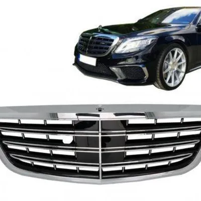 Grill mercedes w222 s klass 13- black chrome
