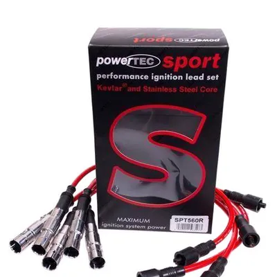 Przewody zapłonowe PowerTEC AUDI 80 100 A6 A8 VW PASSAT 2.4 2.6 2.8L 90-00 Niebieskie