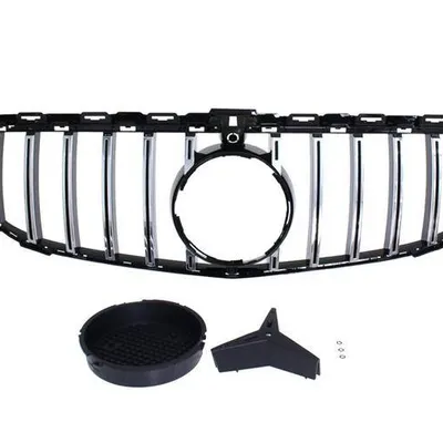 Grill mercedes benz w205 gt-r look chromed-gloss black (15-19)