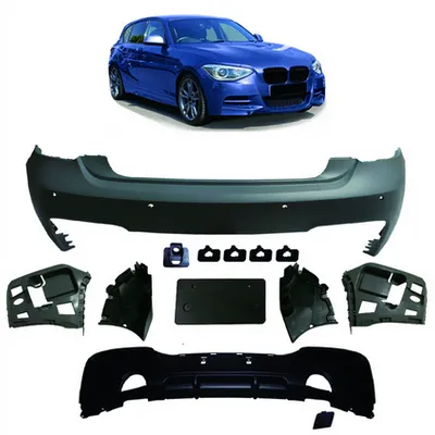 Tylny zderzak sport PDC zestaw z dyfuzorem BMW 1 F20 F21 przed liftem 2011-2015