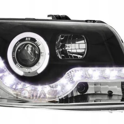 Reflektory lampy przednie Fiat Panda II black dayl