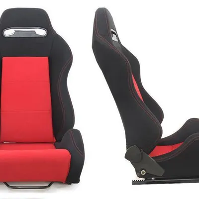 Fotel sportowy R-LOOK Welur Black Red