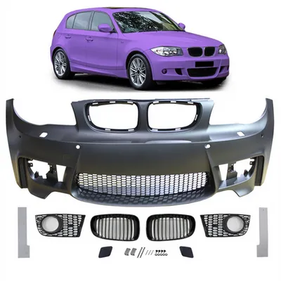 Przedni zderzak sport PDC zestaw z grillem BMW 1 E81 E82 E87 E88 2004-2011