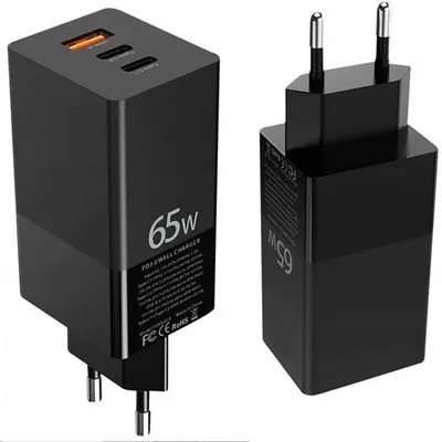 Szybka ładowarka zasilacz 3xUSB 65W QC3.0+ PD3 PPS