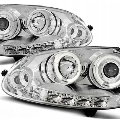 Lampy reflektory vw golf v 5 03-09 ringi chrome