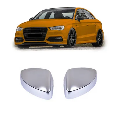 Mirror Cover Set Matt Silver Lane Assist AUDI A3 2013-2020