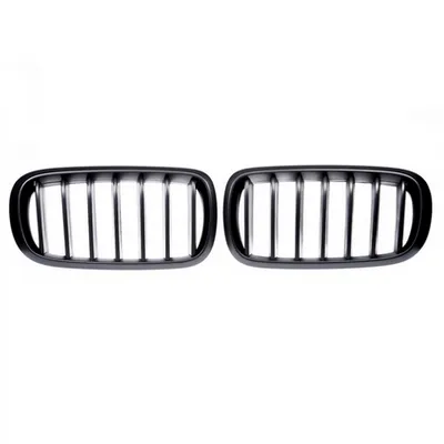 Grill sportowy pojedyncze żeberka Matt Black BMW X5 F15 F85 X6 F16 F86 2013-2018