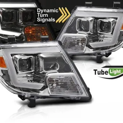 Lampy przednie do Nissan Navara Frontier 09-14 chrome