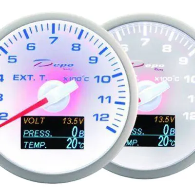 ZEGAR DEPO WBL 60mm - 4w1 Exhaust Temp, Volt, Oil Pressure, Temp