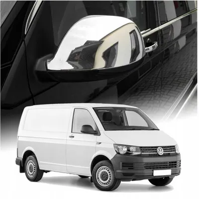 Nakładki na lusterka boczne do VW T6 CARAVELLE 2015-2019 | stal | chrom